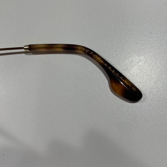 NWT [Victoria Beckham] Gold Oversized Aviator Sunglasses Gold/Teal with Case - Picture 7 of 9